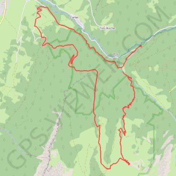 Trace GPS Montagne de la Lanche par parking Bellevaux, itinéraire, parcours