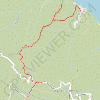 Trace GPS Hiking trail near Avalon, California, itinéraire, parcours