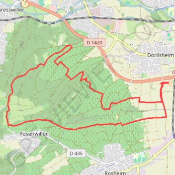 Trace GPS Marche nordique vogelsang (dorlisheim), itinéraire, parcours