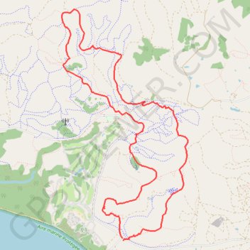 Trace GPS Carte Trek Erythrines, itinéraire, parcours