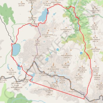 Trace GPS Tour du Balaitous, itinéraire, parcours