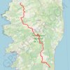 Trace GPS GR20 de Calenzana à Conca en 13 jours, itinéraire, parcours