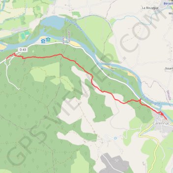 Trace GPS De Carennac à Mézels, séjour de Collonges-la-Rouge, itinéraire, parcours