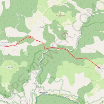 Trace GPS Causse Méjean - liaison Saint Pierre des Tripiers - Hielzas, itinéraire, parcours
