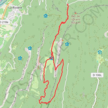 Trace GPS Pas de Pierre Taillée, itinéraire, parcours