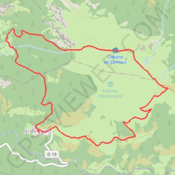 Trace GPS ArdengoSaint - col de sonères - cabane de camous, itinéraire, parcours