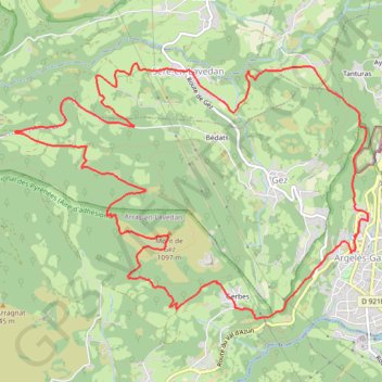 Trace GPS Mont de Gez Variante, itinéraire, parcours