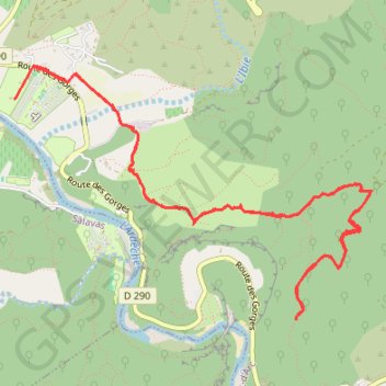 Trace GPS Vallon Pont d'Arc, itinéraire, parcours