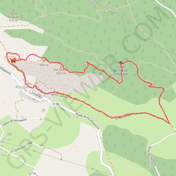 Trace GPS Château de Roquefixade et Grotte de Coulzonne, itinéraire, parcours
