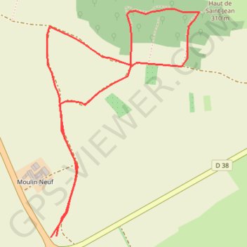 Trace GPS Petit sentier des Hauts de Saint-Jean, itinéraire, parcours