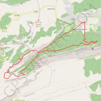 Trace GPS La Grande Baume, itinéraire, parcours