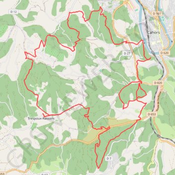 Trace GPS Rando au départ de Trespoux-Rassiels, itinéraire, parcours