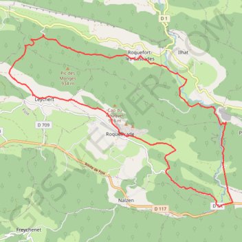 Trace GPS Roquefixade - Péreille, itinéraire, parcours