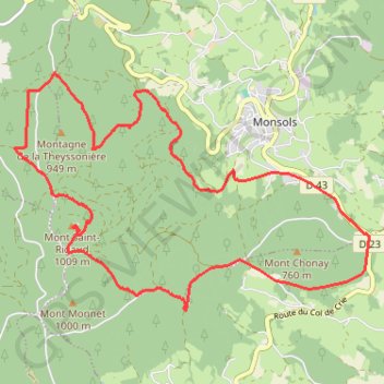 Trace GPS Col de Crie 17Km, itinéraire, parcours