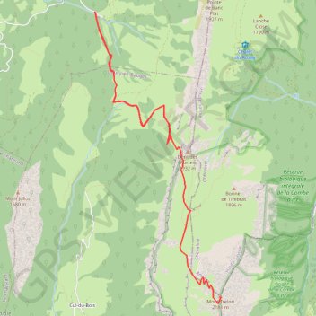 Trace GPS Mont Trelod, itinéraire, parcours
