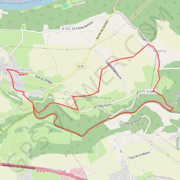 Trace GPS Circuit des Longues vallées - Barneville-sur-Seine, itinéraire, parcours