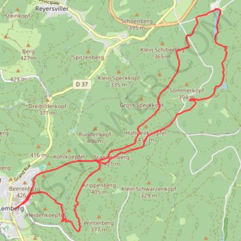 Trace GPS De Lemberg à l'étang de Hasselfurth, itinéraire, parcours