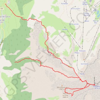 Trace GPS Tête de la Cluse en boucle depuis le Col de Festre (Devoluy), itinéraire, parcours