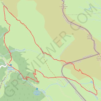 Trace GPS Luchon - Roumigau - Espagne, itinéraire, parcours