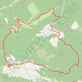 Trace GPS Mourré d'Agnis, itinéraire, parcours