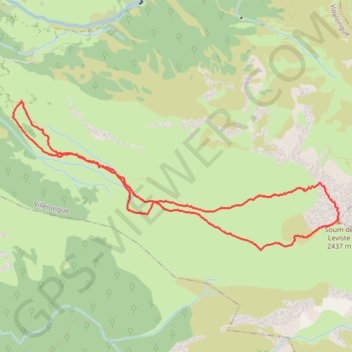Trace GPS Soum de Léviste par la Hourquette de Bo, itinéraire, parcours