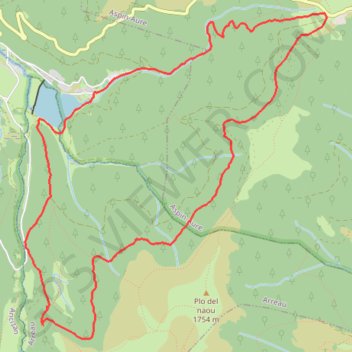 Trace GPS Boucle Payolle - Col d'Aspin, itinéraire, parcours