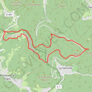 Trace GPS Val d'Argent - Le château du Franckenbourg, itinéraire, parcours