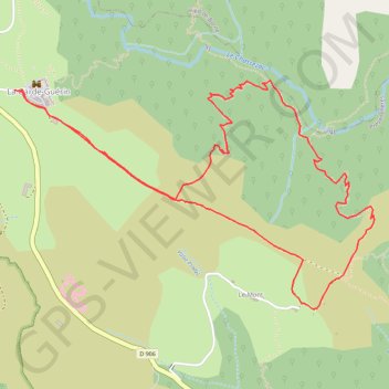 Trace GPS La Garde-Guérin - Les Gorges du Chassezac - Fangeas - Le Mont, itinéraire, parcours