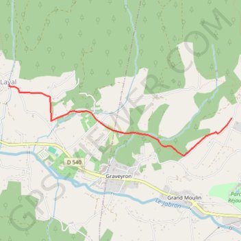 Trace GPS Dieulefit-Le Poët laval, itinéraire, parcours