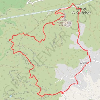 Trace GPS Mont du Marseillais, itinéraire, parcours