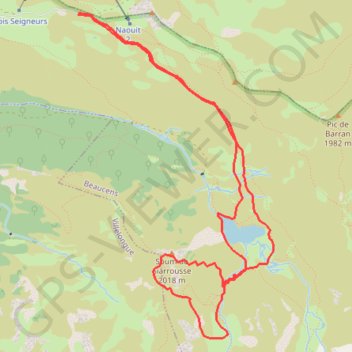 Trace GPS Soum de la Siarrousse, itinéraire, parcours