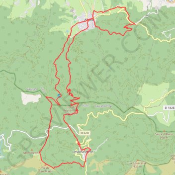 Trace GPS Le Rocher de Peyremaux - Lespinassière, itinéraire, parcours