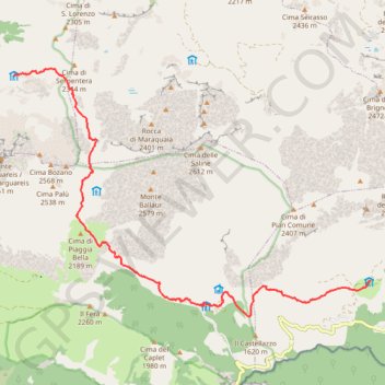 Trace GPS Via Alpina - Col de tende Saorge - J2 - Refuge Garelli - Refuge Montgioie, itinéraire, parcours