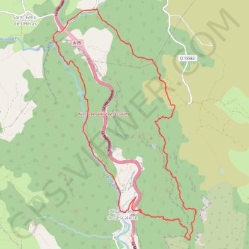 Trace GPS Le pas de l'Escalette depuis Pégairolles, itinéraire, parcours