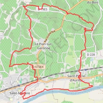 Trace GPS Saint macaire, itinéraire, parcours