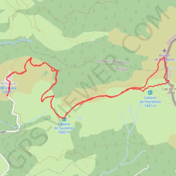 Trace GPS Artigue Plan de Montbajou, itinéraire, parcours