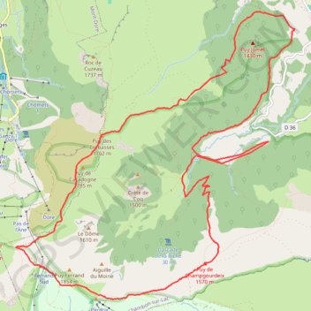 Trace GPS Murol - Vallée de Chaudefour et Sancy, itinéraire, parcours