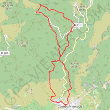 Trace GPS Le chemin du facteur et des moutons - Caunes, itinéraire, parcours