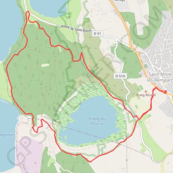 Trace GPS Site de Saint Blaise, itinéraire, parcours