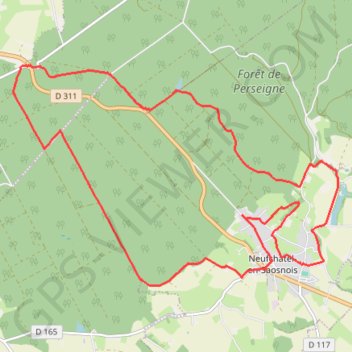 Trace GPS Forêt de Perseigne et Haute Sarthe - L'Abbaye, itinéraire, parcours