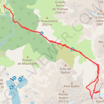Trace GPS Brèche de l'Argentière (Belledonne), itinéraire, parcours