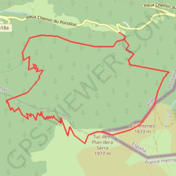 Trace GPS Tuc du Plan de la Serre par la forêt de St-Mamet, itinéraire, parcours