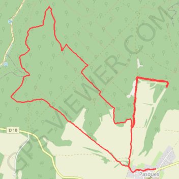 Trace GPS Pasques et sa forêt, itinéraire, parcours