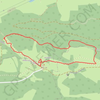 Trace GPS Montagne du Lomont, itinéraire, parcours