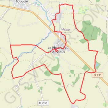 Trace GPS Autour du Plessis-Feu-Aussoux, itinéraire, parcours