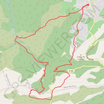 Trace GPS Nans Les Pins - La Source de l'Huveaune, itinéraire, parcours