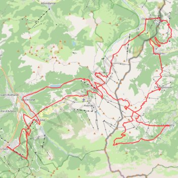 Trace GPS Tour des Portes du Soleil, itinéraire, parcours