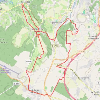 Trace GPS Saint-Gatien-des-Bois, itinéraire, parcours