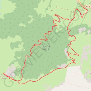 Trace GPS Punta de la Tosquera, itinéraire, parcours