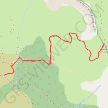 Trace GPS Col de la Gardette, itinéraire, parcours
